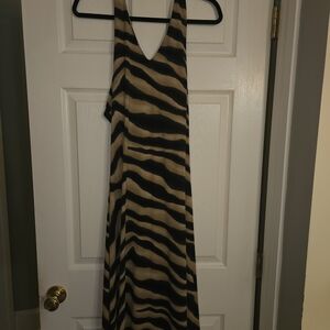 Ralph Lauren Zebra Print Maxi Dress